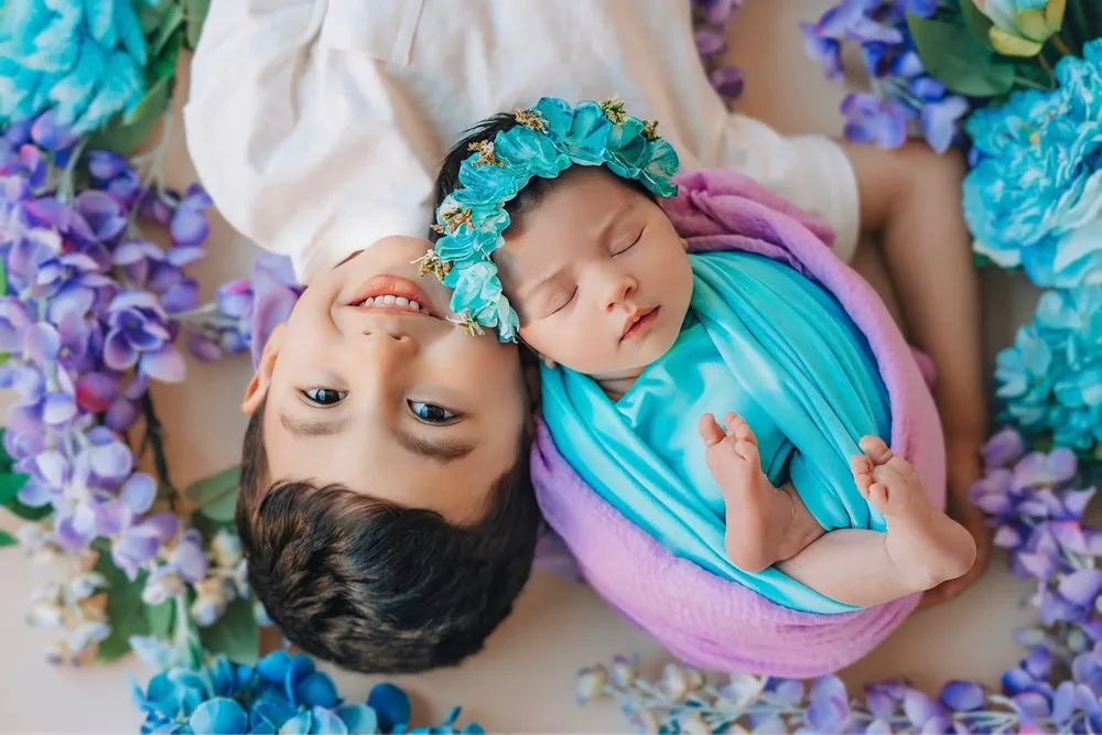 Séance photo bébé et fratrie près de Montpellier